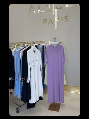Aleeza Paris - Lavender Hooded Maxi Dress - Women